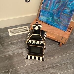 Mackenzie childs Black and White Decorative Lantern will come bubble wrapped